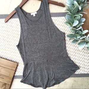 New Wilfred Concorde Heather Grey Peplum Tank Top